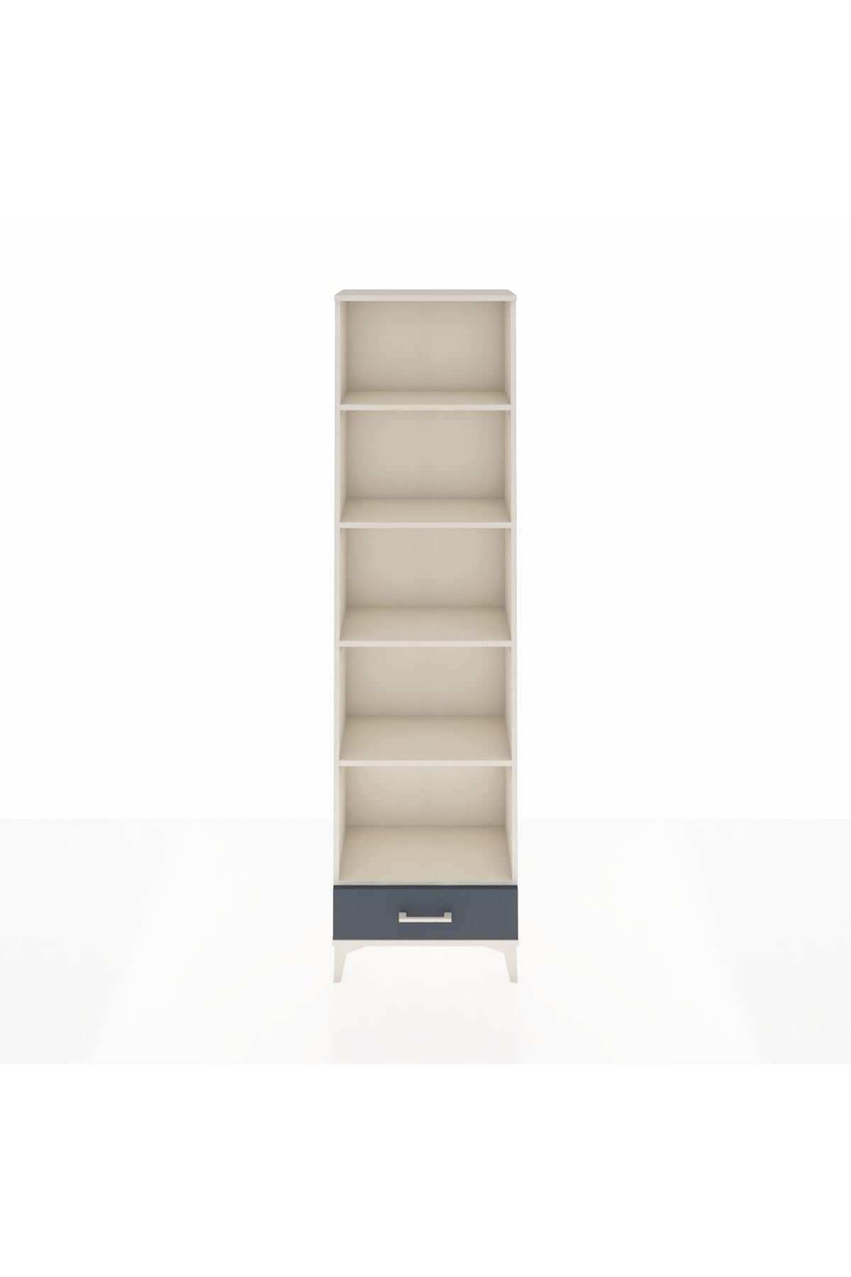 Arges Dolap 5 Raflı Tek Çekmeceli 60x30x221 Aytaşı-Antrasit