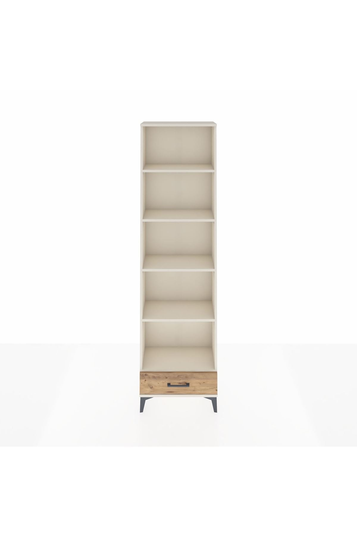 Arges Dolap 5 Raflı Tek Çekmeceli 60x30x221 Aytaşı-Çam