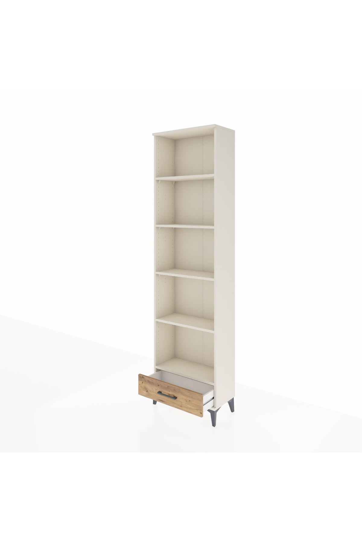 Arges Dolap 5 Raflı Tek Çekmeceli 60x30x221 Aytaşı-Çam