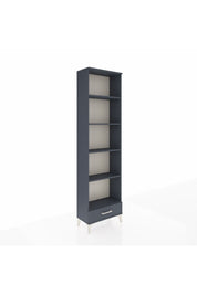 Arges Dolap 5 Raflı Tek Çekmeceli 60x30x221 Antrasit-Antrasit