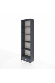 Arges Dolap 5 Raflı Tek Çekmeceli 60x30x221 Antrasit-Antrasit