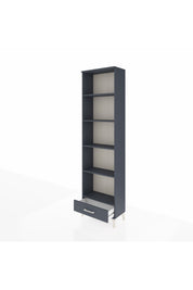 Arges Dolap 5 Raflı Tek Çekmeceli 60x30x221 Antrasit-Antrasit