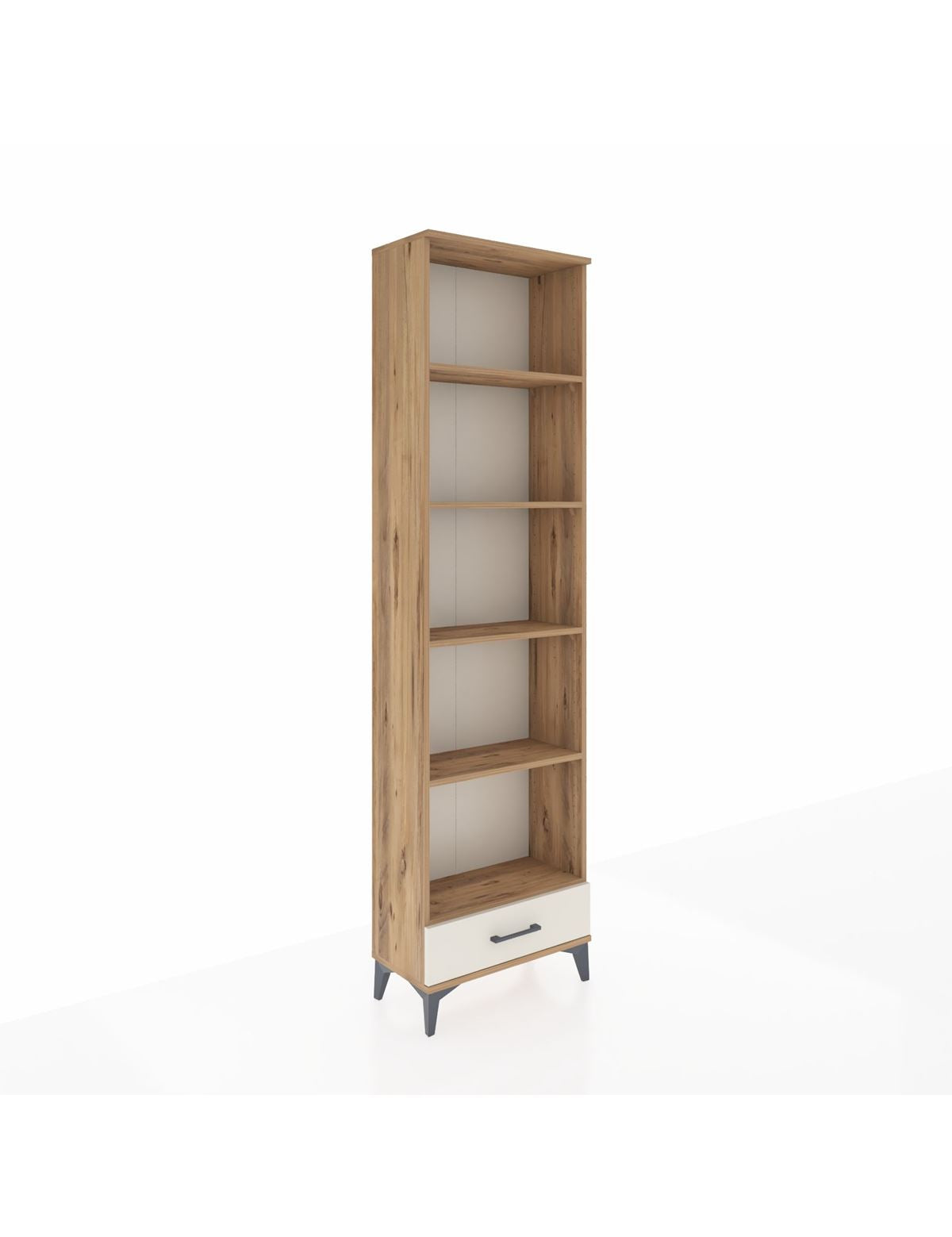 Arges Dolap 5 Raflı Tek Çekmeceli 60x30x221 Çam-Aytaşı