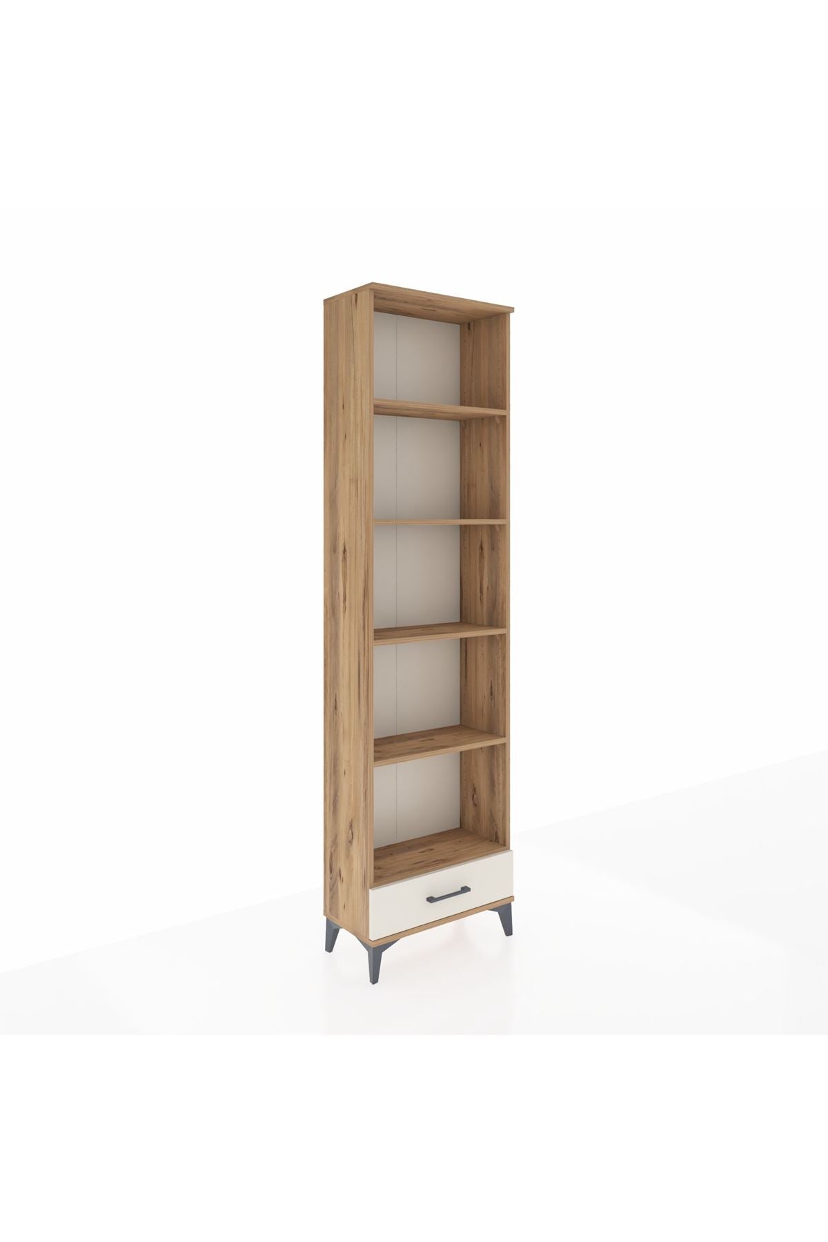 Arges Dolap 5 Raflı Tek Çekmeceli 60x30x221 Çam-Aytaşı
