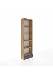 Arges Dolap 5 Raflı Tek Çekmeceli 60x30x221 Çam-Antrasit