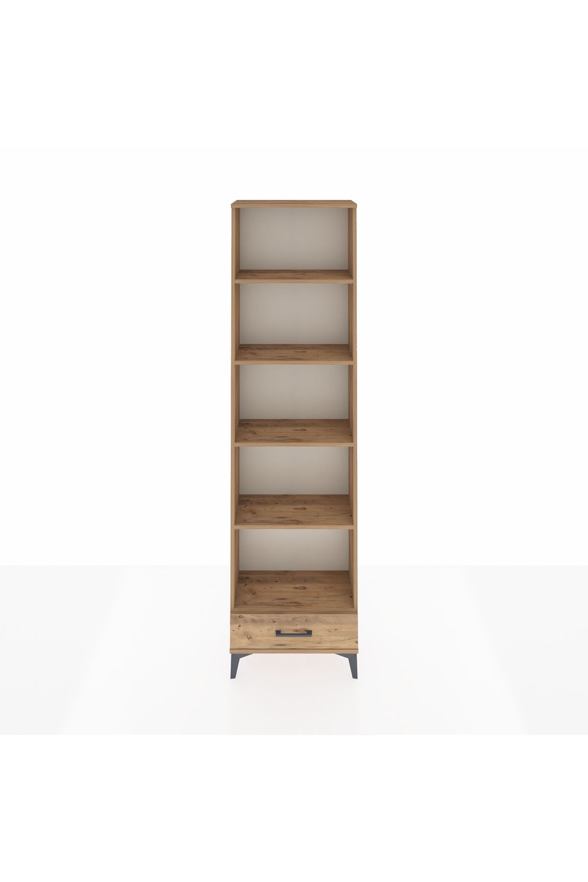 Arges Dolap 5 Raflı Tek Çekmeceli 60x30x221 Çam-Çam