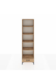 Arges Dolap 5 Raflı Tek Çekmeceli 60x30x221 Çam-Çam