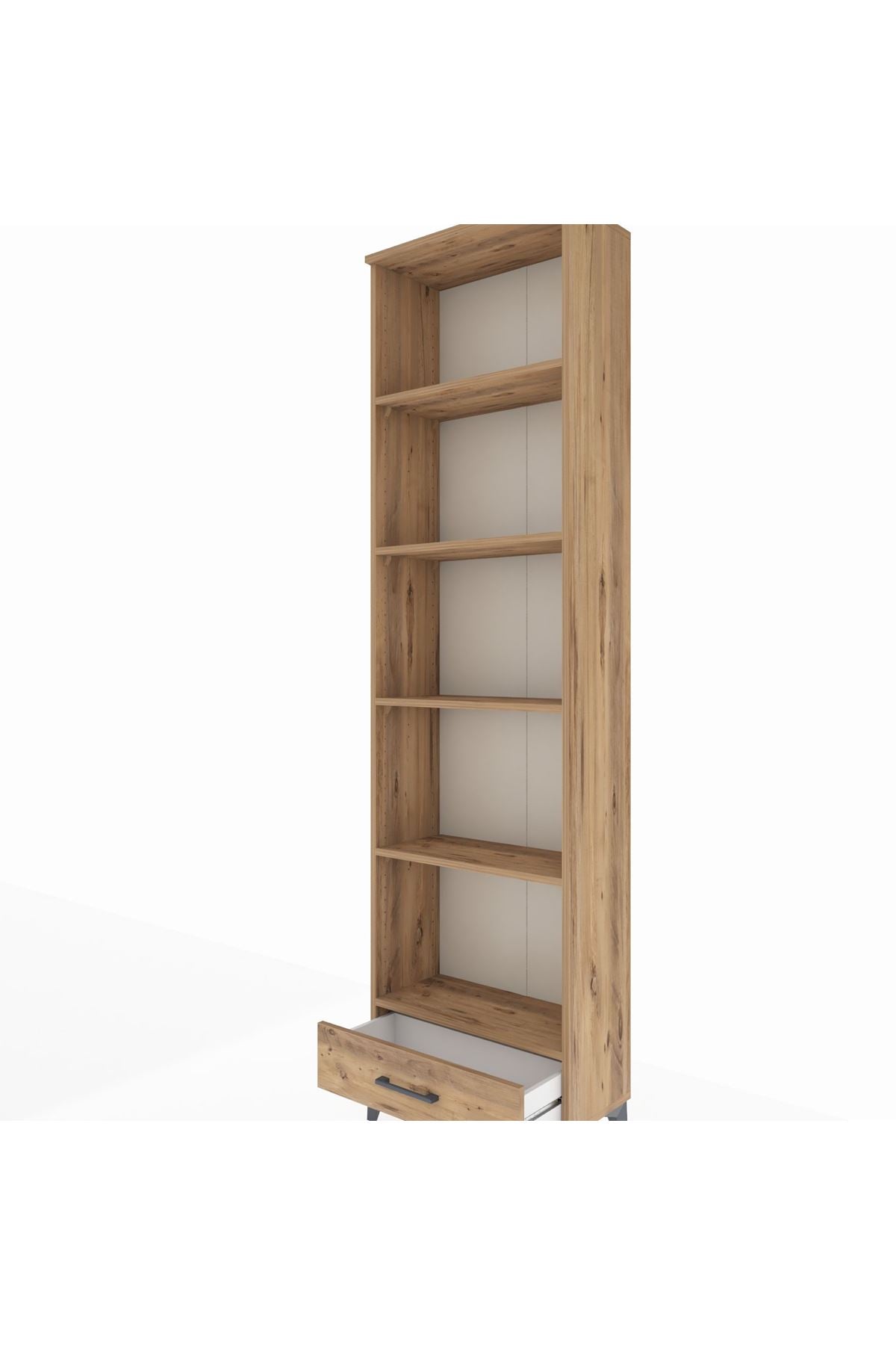 Arges Dolap 5 Raflı Tek Çekmeceli 60x30x221 Çam-Çam