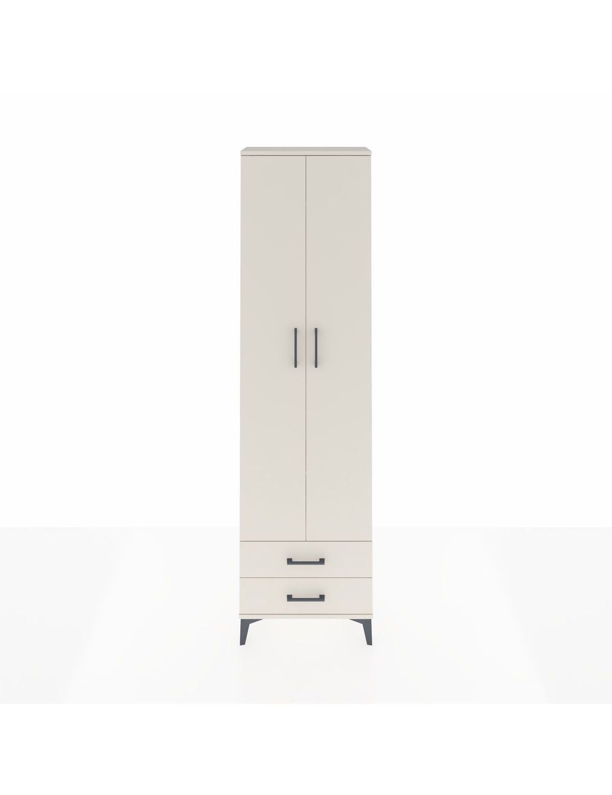 Arges Dolap 3 Raflı 2 Çekmeceli Tek Askılı 60x30x221 Aytaşı-Aytaşı