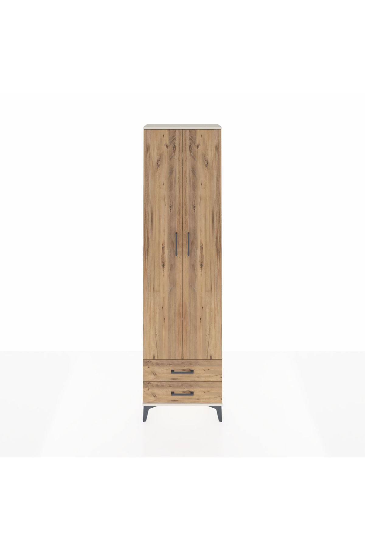Arges Dolap 3 Raflı 2 Çekmeceli Tek Askılı 60x30x221 - S29M007V3A