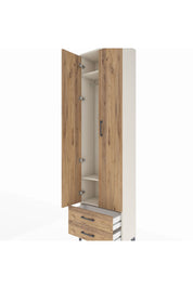 Arges Dolap 3 Raflı 2 Çekmeceli Tek Askılı 60x30x221 Aytaşı-Çam