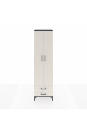 Arges Dolap 3 Raflı 2 Çekmeceli Tek Askılı 60x30x221 Antrasit-Aytaşı