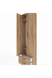 Arges Dolap 3 Raflı 2 Çekmeceli Tek Askılı 60x30x221 - S29M007V9A