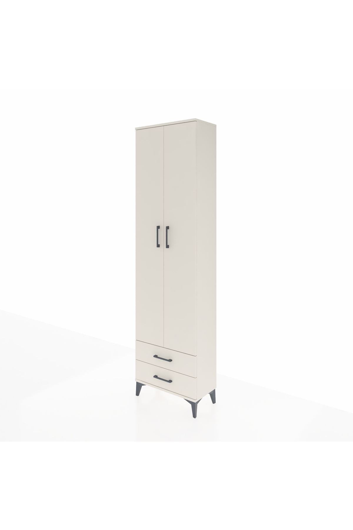 Arges Dolap 5 Raflı 2 Çekmeceli 2 Kapaklı 60x30x221 Aytaşı-Aytaşı