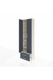 Arges Dolap 5 Raflı 2 Çekmeceli 2 Kapaklı 60x30x221 Aytaşı-Antrasit