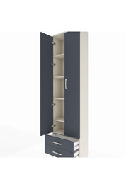 Arges Dolap 5 Raflı 2 Çekmeceli 2 Kapaklı 60x30x221 Aytaşı-Antrasit