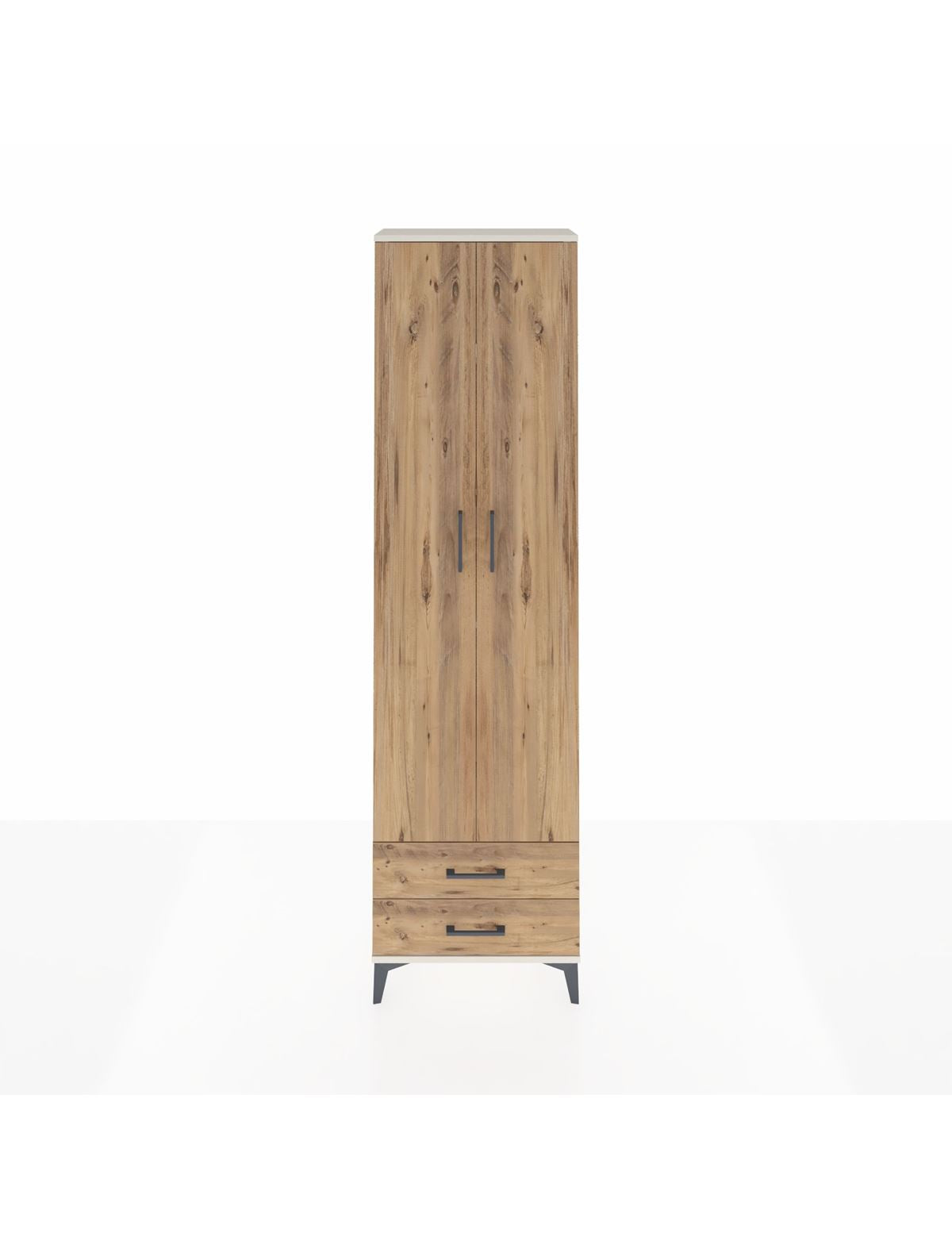 Arges Dolap 5 Raflı 2 Çekmeceli 2 Kapaklı 60x30x221 Aytaşı-Çam