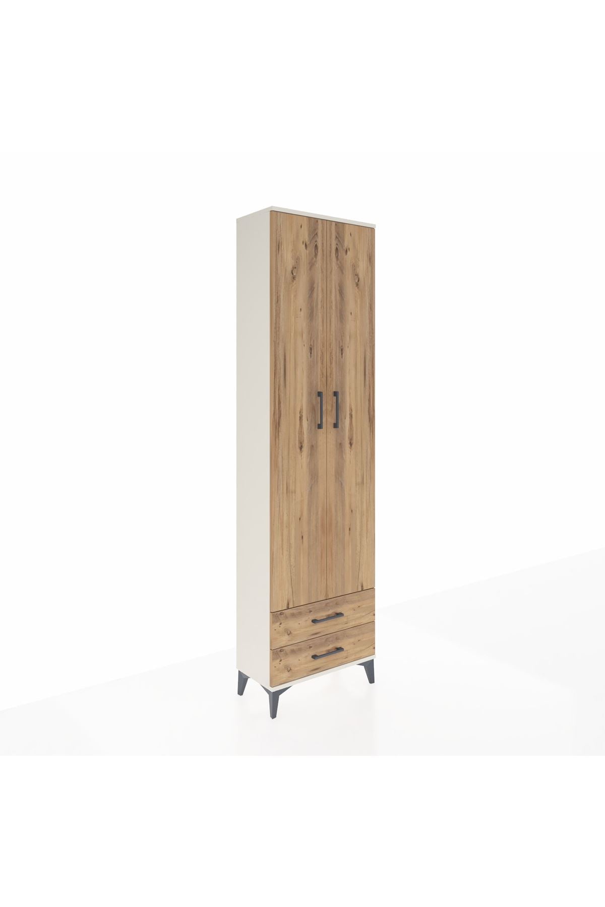 Arges Dolap 5 Raflı 2 Çekmeceli 2 Kapaklı 60x30x221 Aytaşı-Çam