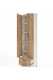 Arges Dolap 5 Raflı 2 Çekmeceli 2 Kapaklı 60x30x221 Aytaşı-Çam