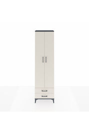 Arges Dolap 5 Raflı 2 Çekmeceli 2 Kapaklı 60x30x221 Antrasit-Aytaşı