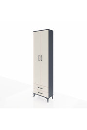 Arges Dolap 5 Raflı 2 Çekmeceli 2 Kapaklı 60x30x221 Antrasit-Aytaşı