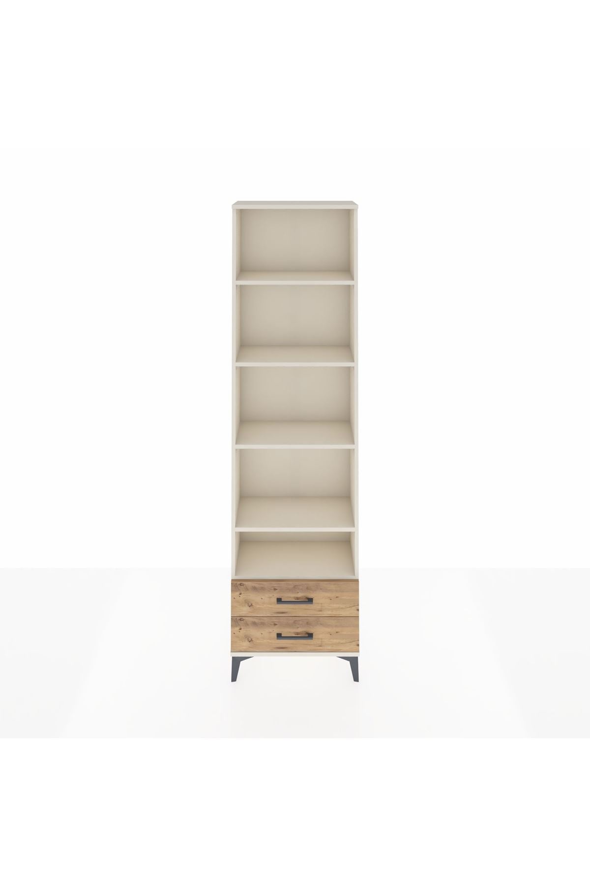 Arges Dolap 5 Raflı 2 Çekmeceli 60x30x221 Aytaşı-Çam