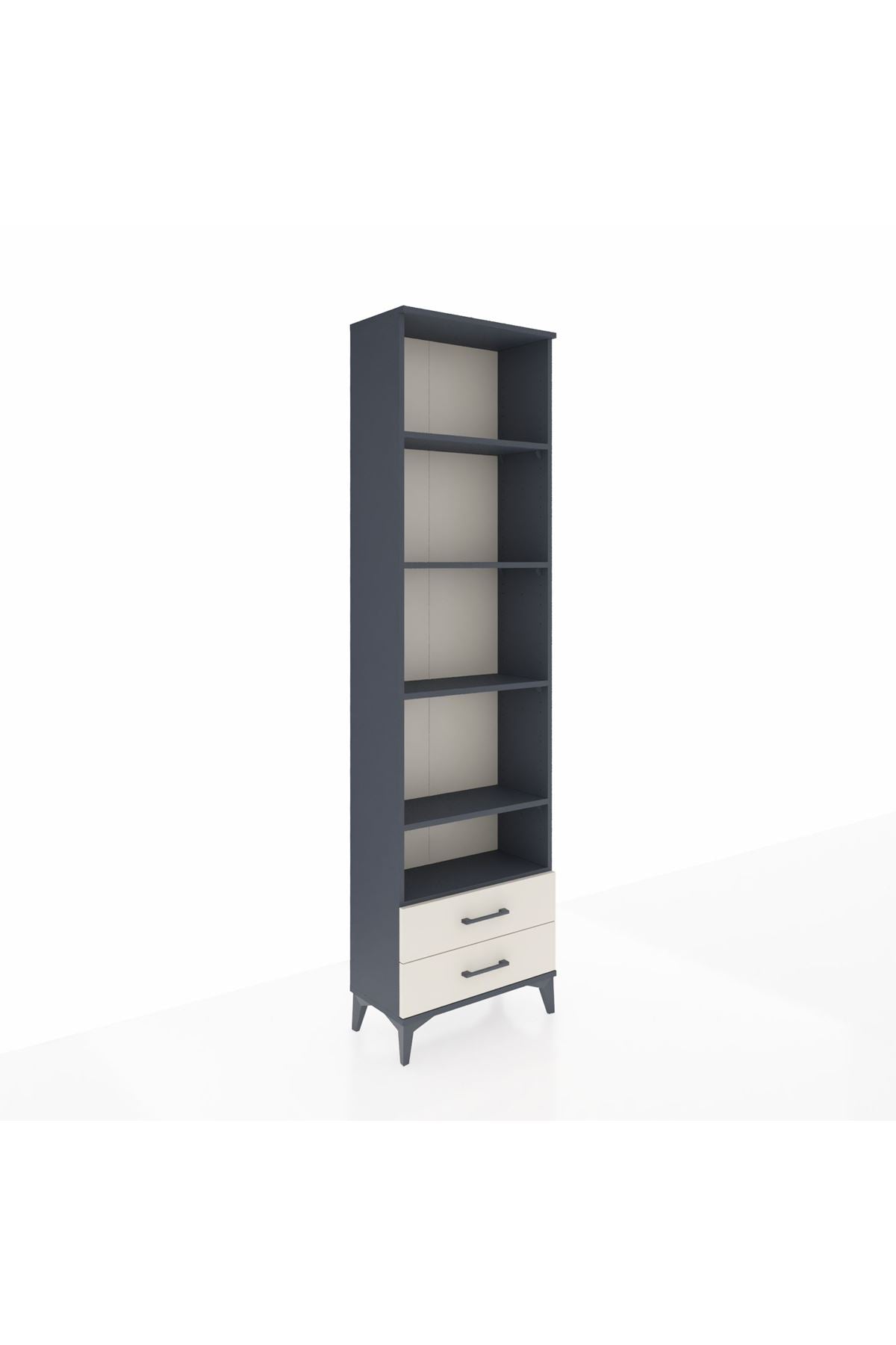 Arges Dolap 5 Raflı 2 Çekmeceli 60x30x221 Antrasit-Aytaşı