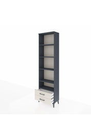 Arges Dolap 5 Raflı 2 Çekmeceli 60x30x221 Antrasit-Aytaşı