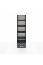 Arges Dolap 5 Raflı 2 Çekmeceli 60x30x221 Antrasit-Antrasit