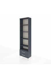 Arges Dolap 5 Raflı 2 Çekmeceli 60x30x221 Antrasit-Antrasit