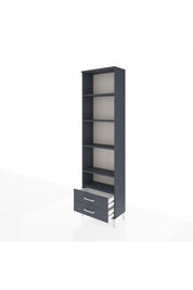 Arges Dolap 5 Raflı 2 Çekmeceli 60x30x221 Antrasit-Antrasit