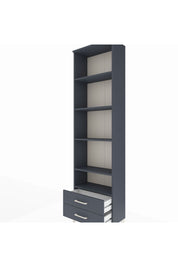 Arges Dolap 5 Raflı 2 Çekmeceli 60x30x221 Antrasit-Antrasit