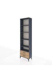 Arges Dolap 5 Raflı 2 Çekmeceli 60x30x221 Antrasit-Çam