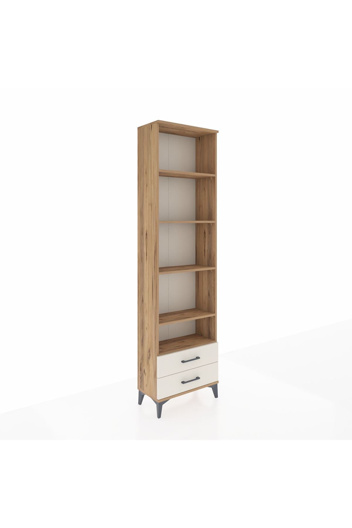 Arges Dolap 5 Raflı 2 Çekmeceli 60x30x221 Çam-Aytaşı