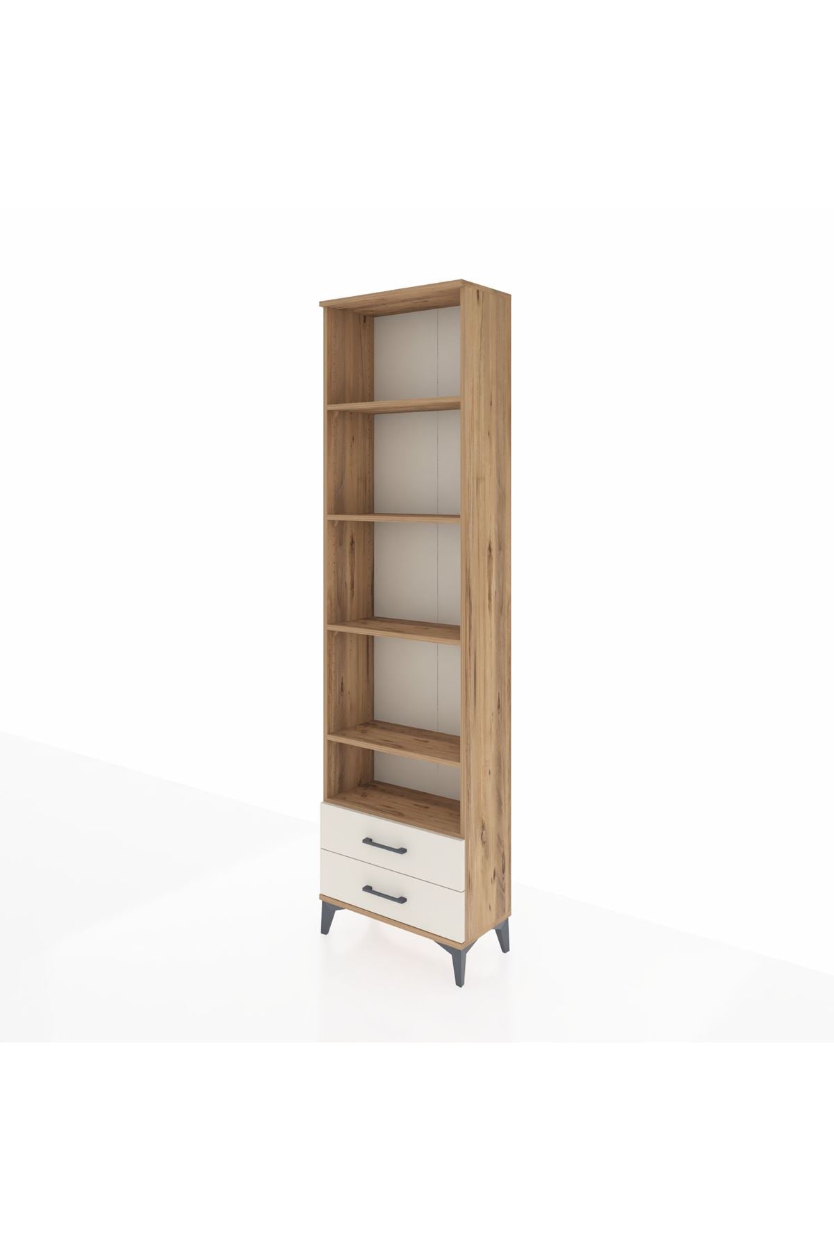 Arges Dolap 5 Raflı 2 Çekmeceli 60x30x221 Çam-Aytaşı