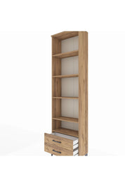 Arges Dolap 5 Raflı 2 Çekmeceli 60x30x221 Çam-Çam