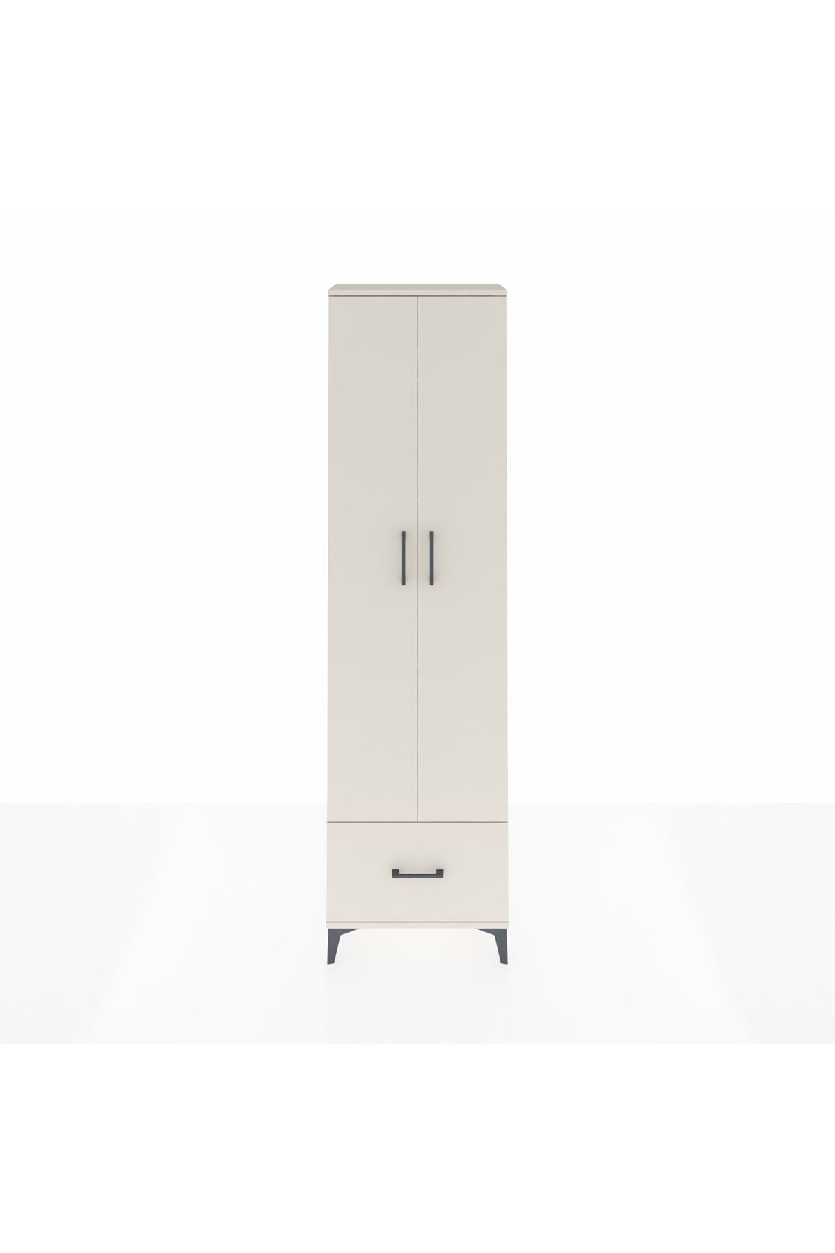 Arges Dolap 3 Raflı Tek Çekmeceli Tek Askılı 60x30x221 Aytaşı-Aytaşı