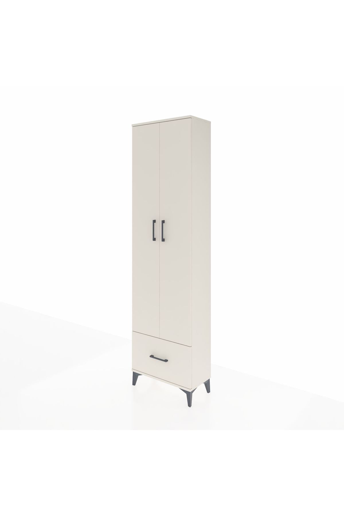 Arges Dolap 3 Raflı Tek Çekmeceli Tek Askılı 60x30x221 Aytaşı-Aytaşı