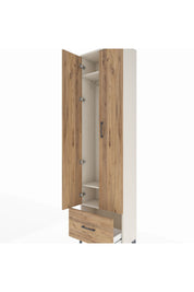 Arges Dolap 3 Raflı Tek Çekmeceli Tek Askılı 60x30x221 Aytaşı-Çam