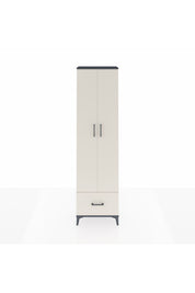 Arges Dolap 3 Raflı Tek Çekmeceli Tek Askılı 60x30x221 Antrasit-Aytaşı