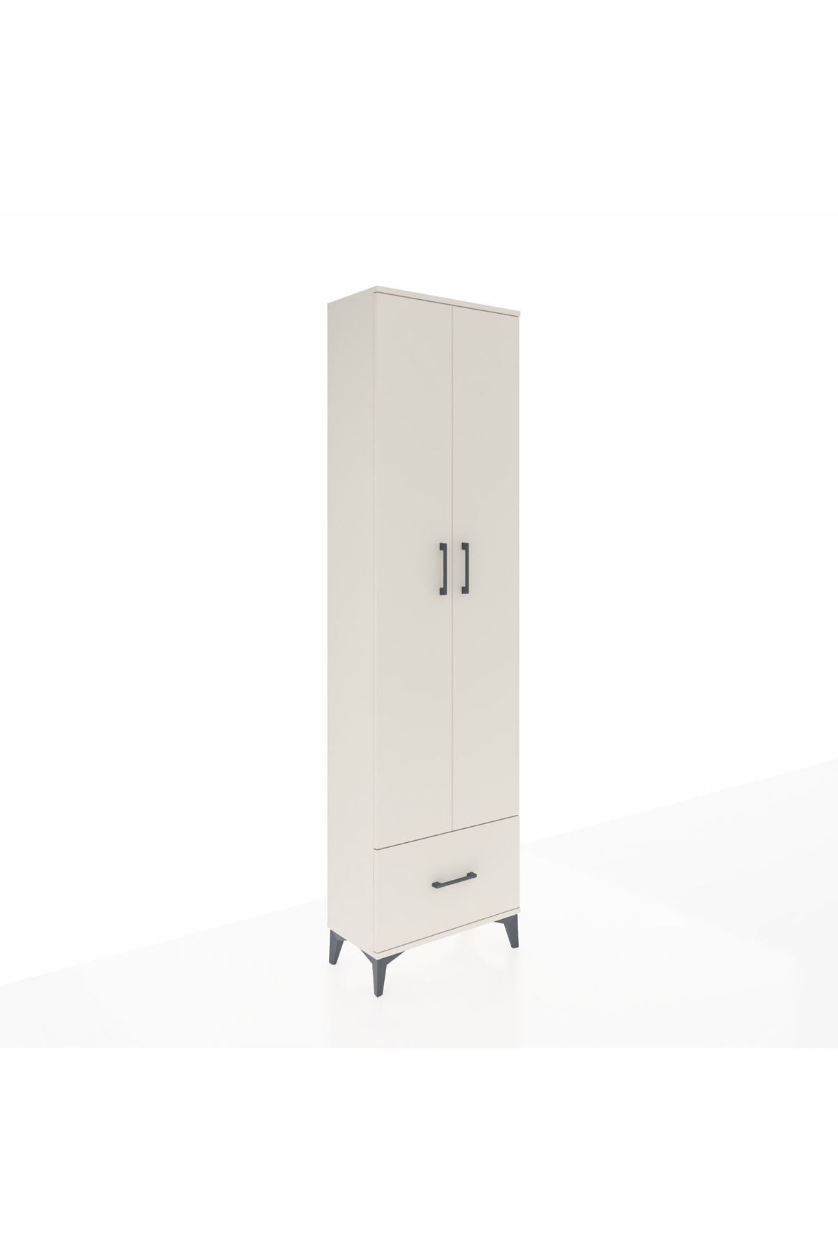 Arges Dolap 5 Raflı Tek Çekmeceli 2 Kapaklı 60x30x221 Aytaşı-Aytaşı