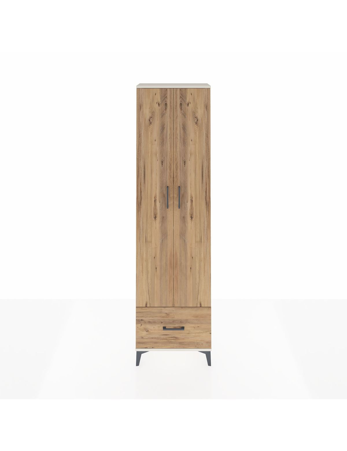 Arges Dolap 5 Raflı Tek Çekmeceli 2 Kapaklı 60x30x221 Aytaşı-Çam