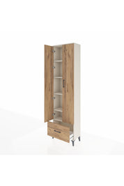 Arges Dolap 5 Raflı Tek Çekmeceli 2 Kapaklı 60x30x221 Aytaşı-Çam