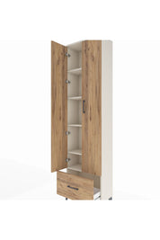 Arges Dolap 5 Raflı Tek Çekmeceli 2 Kapaklı 60x30x221 Aytaşı-Çam