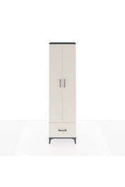 Arges Dolap 5 Raflı Tek Çekmeceli 2 Kapaklı 60x30x221 Antrasit-Aytaşı