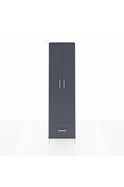 Arges Dolap 5 Raflı Tek Çekmeceli 2 Kapaklı 60x30x221 Antrasit-Antrasit