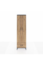 Arges Dolap 5 Raflı Tek Çekmeceli 2 Kapaklı 60x30x221 Antrasit-Çam