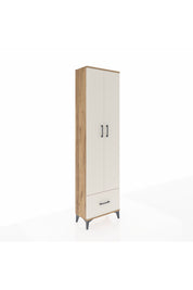 Arges Dolap 5 Raflı Tek Çekmeceli 2 Kapaklı 60x30x221 Çam-Aytaşı