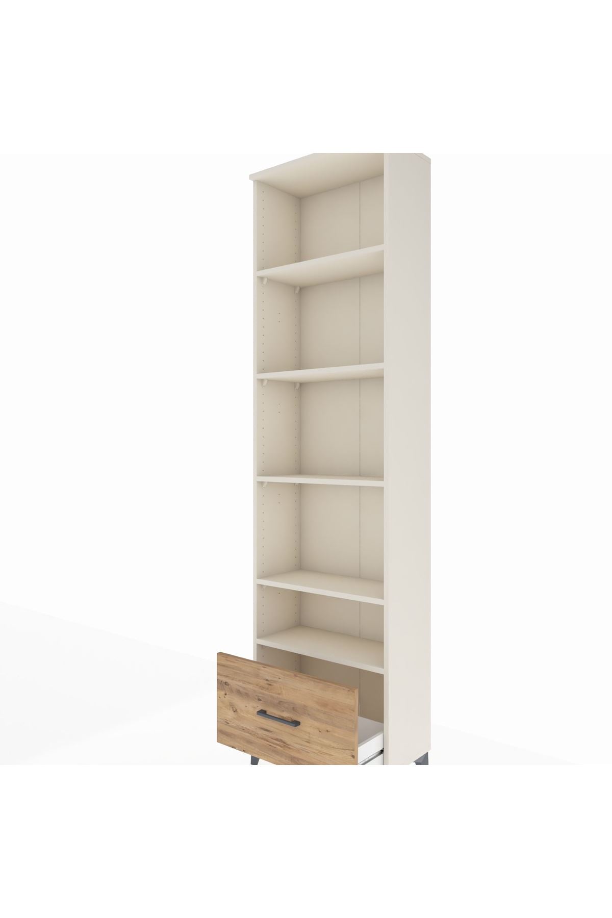 Arges Dolap 5 Raflı Tek Çekmeceli 60x30x221 Aytaşı-Çam