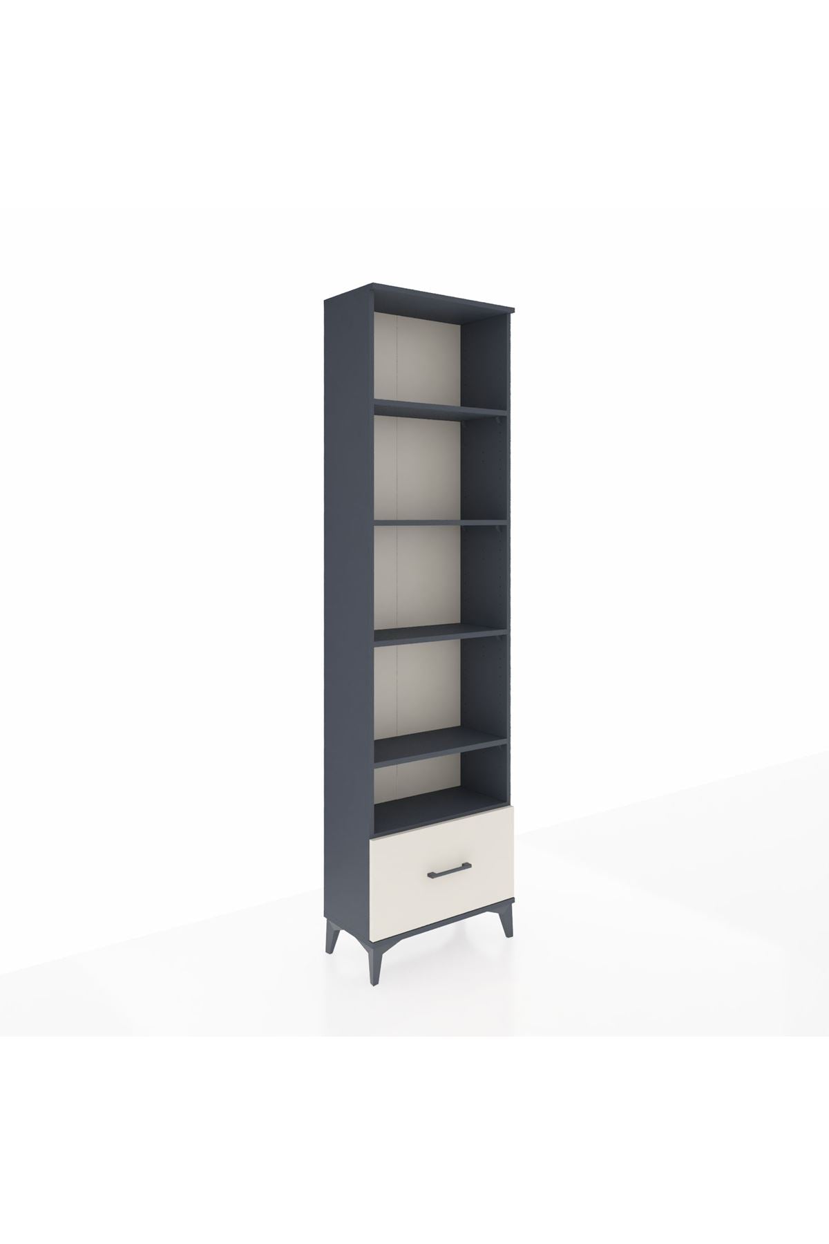 Arges Dolap 5 Raflı Tek Çekmeceli 60x30x221 Antrasit-Aytaşı